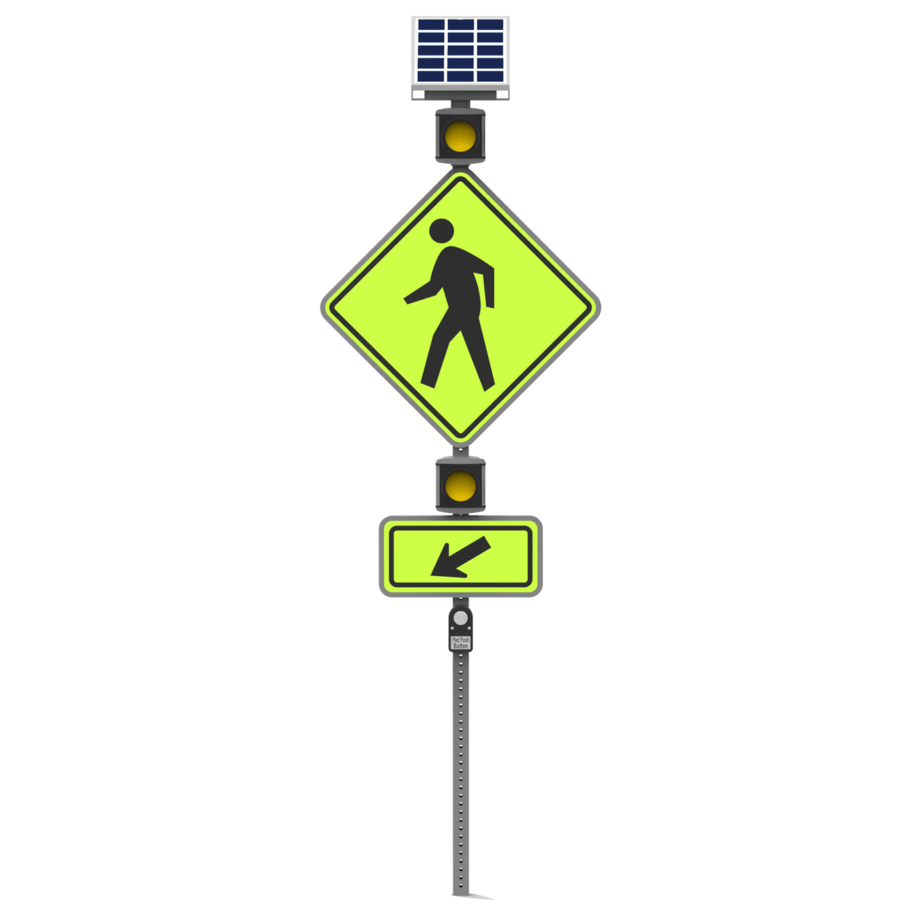 JXM-ILS Series Internally Illuminated LED Solar Powered Flashing System