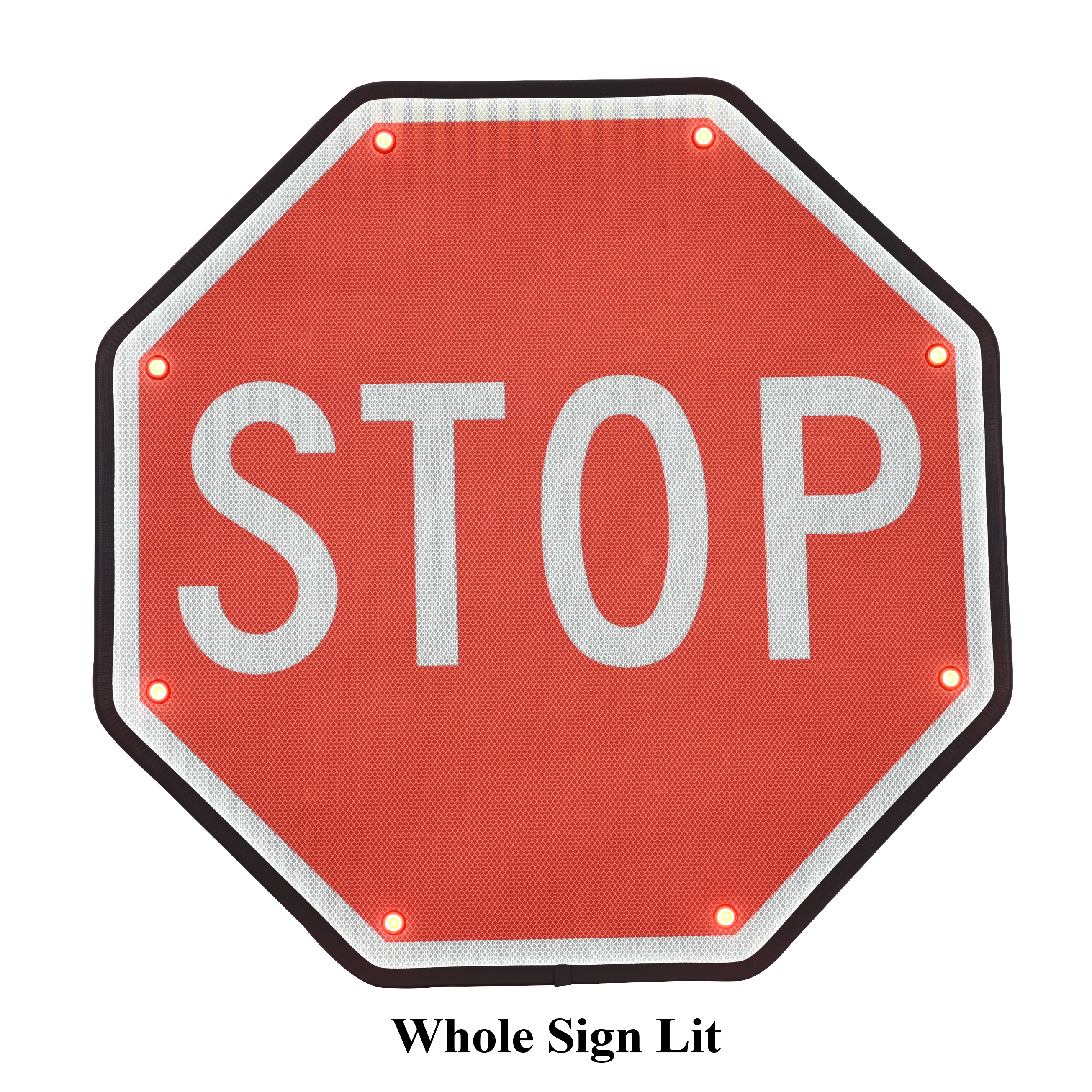 Edge-Lit, Internal Fully Illuminated LED Stop Signs