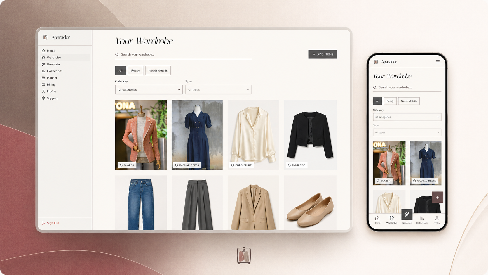 Aparador interface view 2