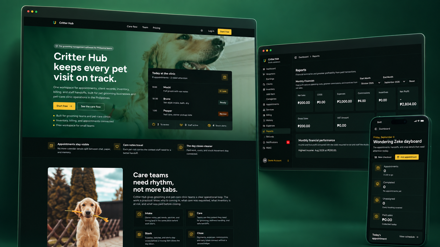 CritterHub interface view 1