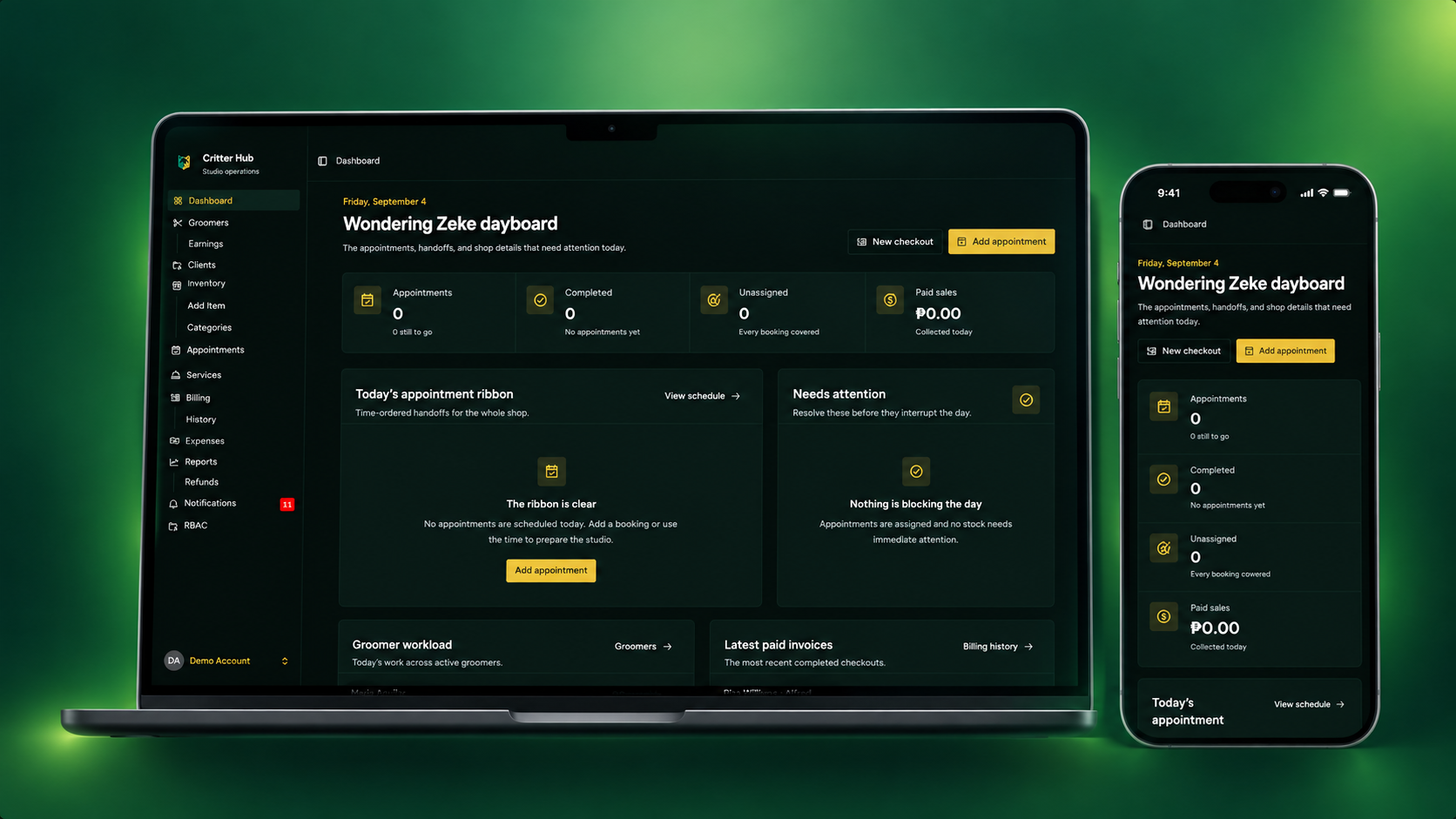 CritterHub interface view 6
