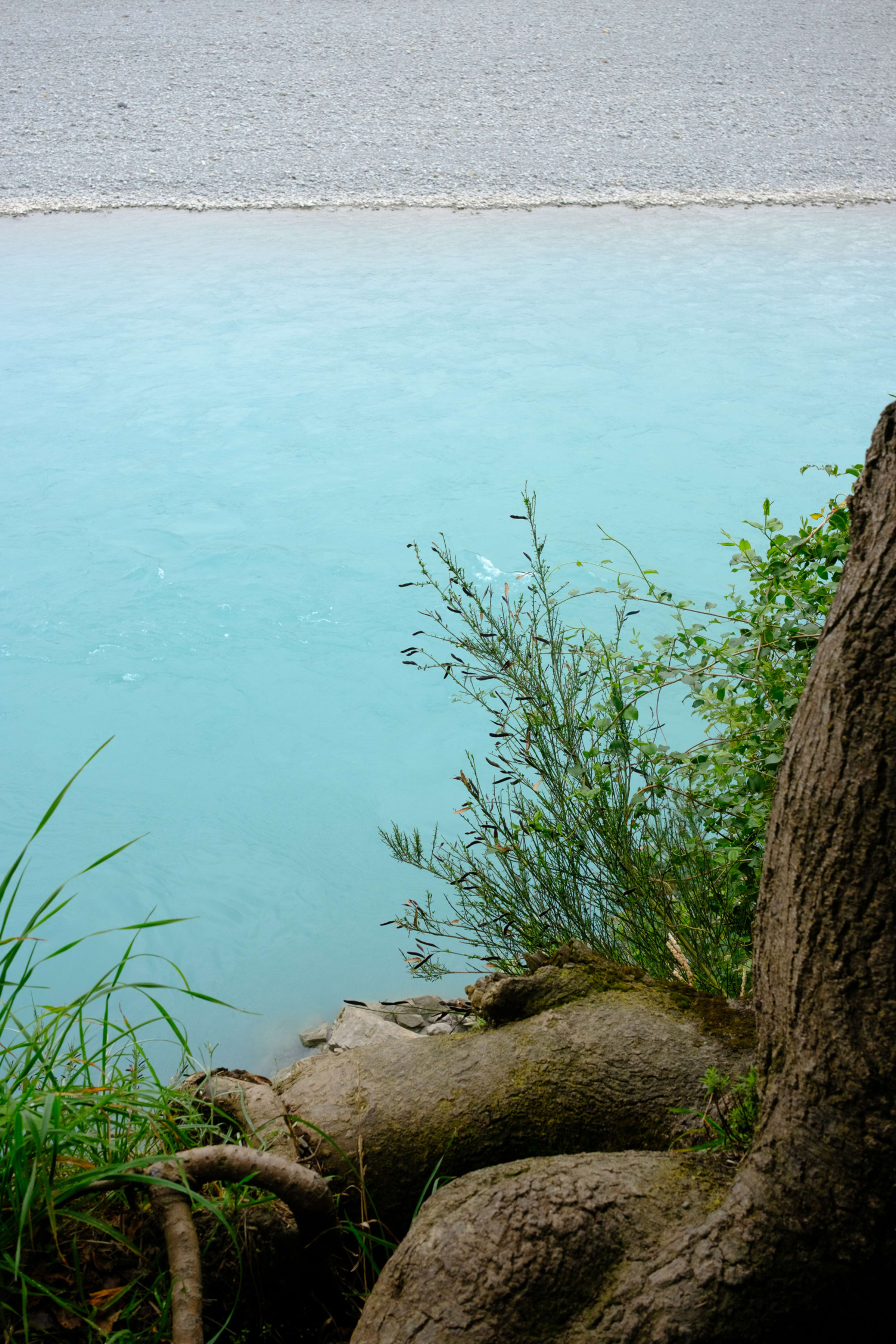 Its the glacial flour reflecting the sky that make it that colour.