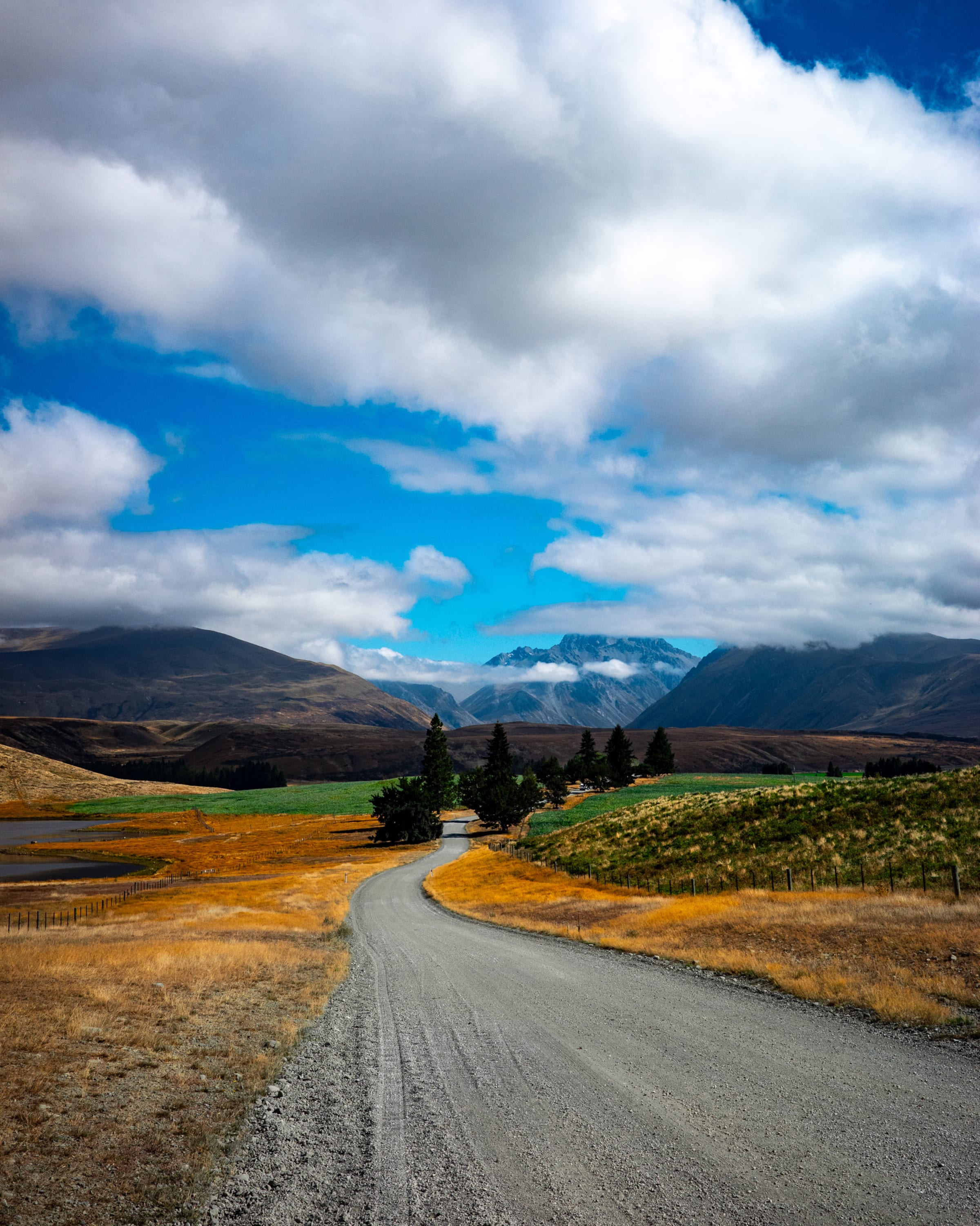 The backcountry roads near Tekapo