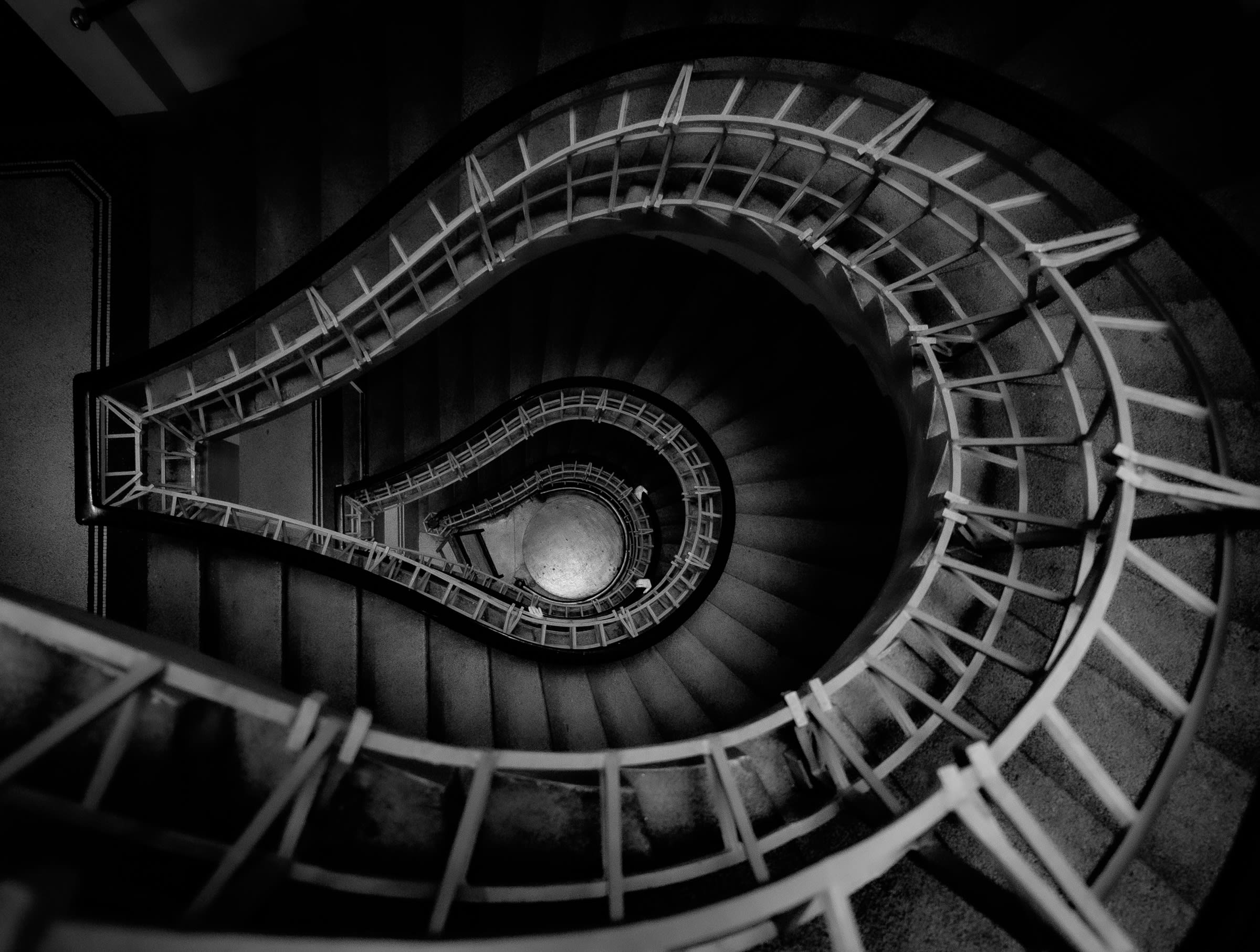A staircase in Prague