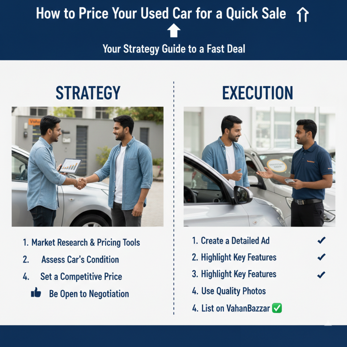 How to Price Your Used Car for a Quick Sale | VahanBazaar