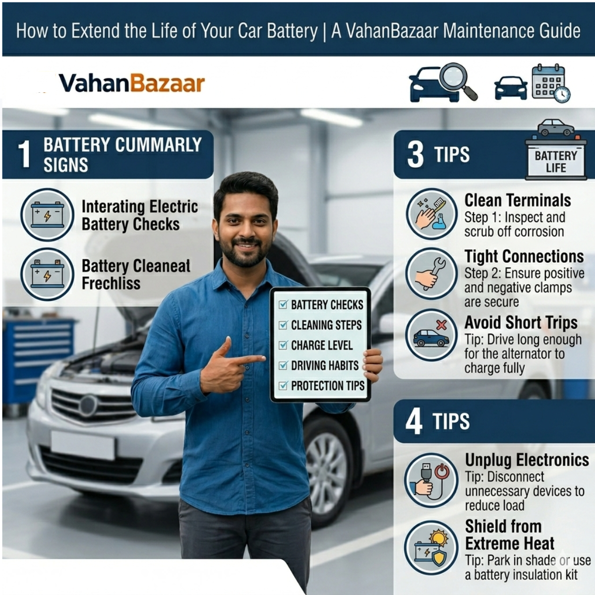 How to Extend the Life of Your Car Battery | VahanBazaar