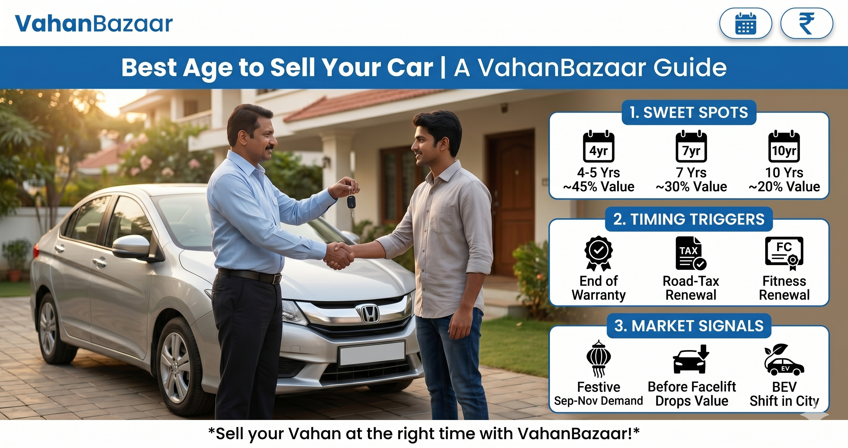 Best Age to Sell a Car in India 2026 — Resale Sweet Spots | VahanBazaar