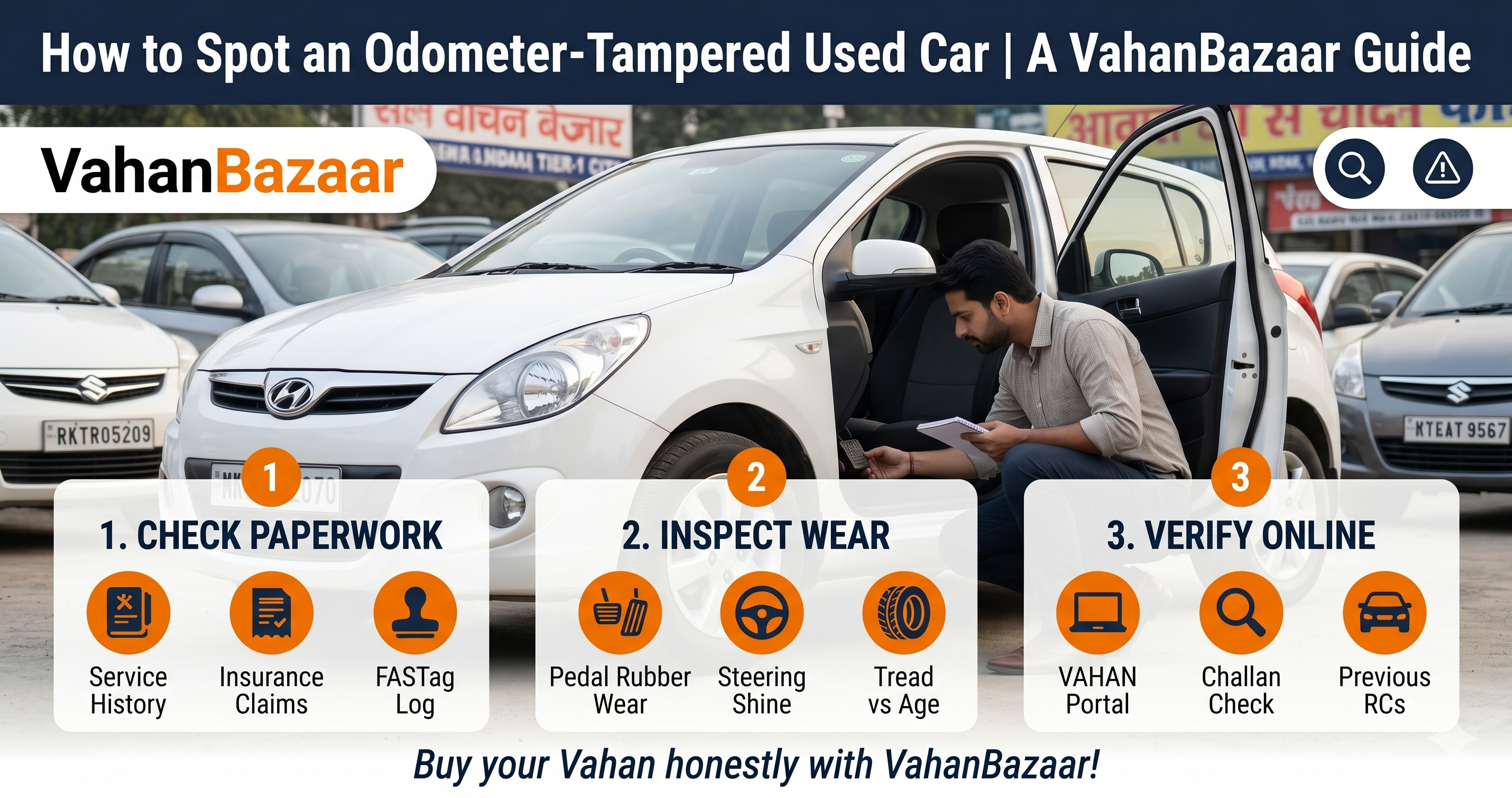 Spot Odometer Tampering in Used Cars India | VahanBazaar