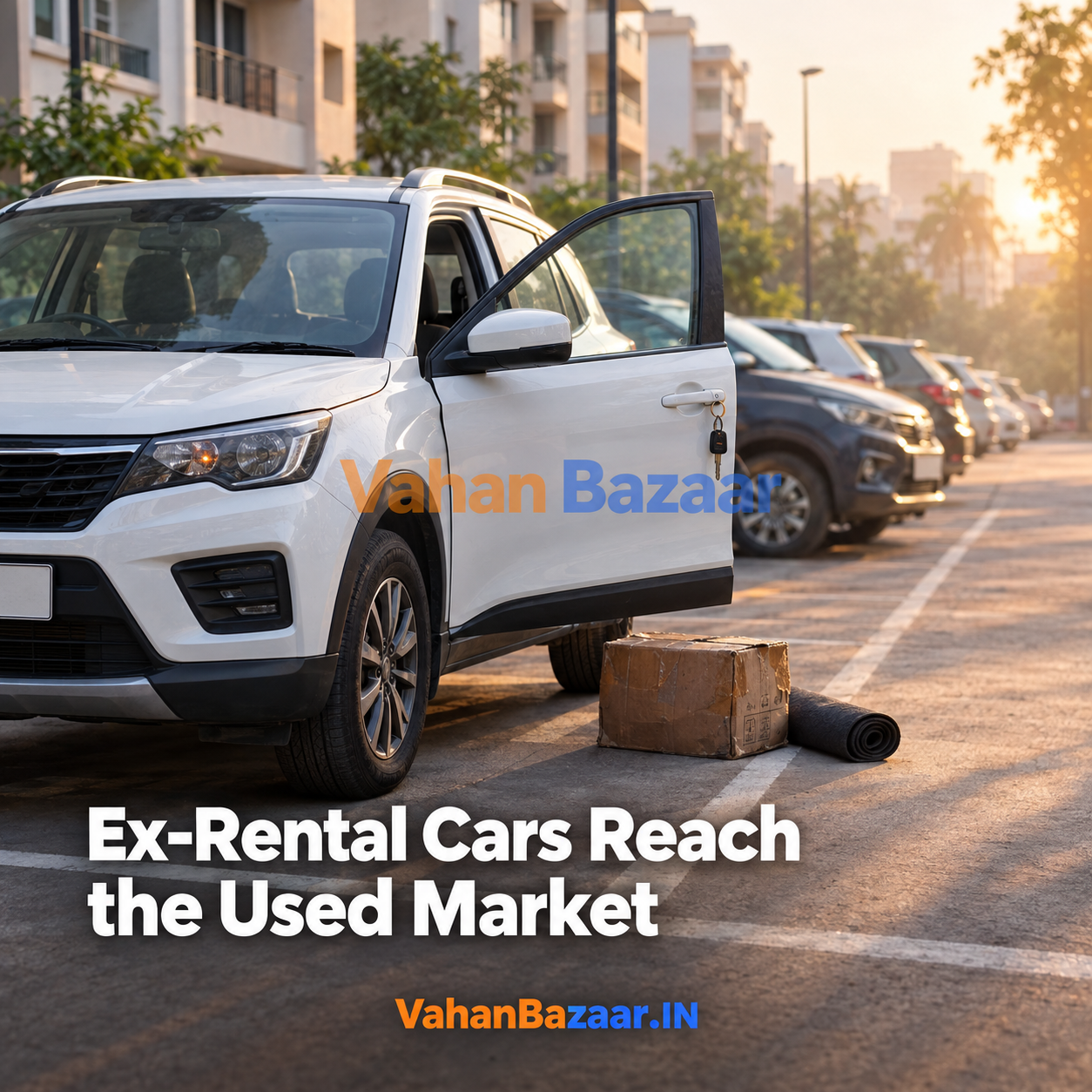 VahanBazaar explainer on ex-self-drive-rental cars entering India's used car market and what the VAHAN registration record can and cannot reveal about a car's working history