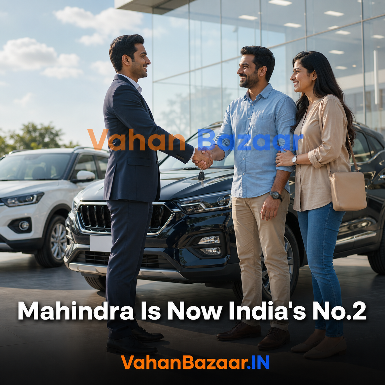 FY2026 passenger-vehicle sales in India: Maruti Suzuki holds No.1 with 24,22,713 units, Mahindra leapfrogs to No.2, Tata Motors third and Hyundai fourth — and what the brand-rank shuffle means for used car resale