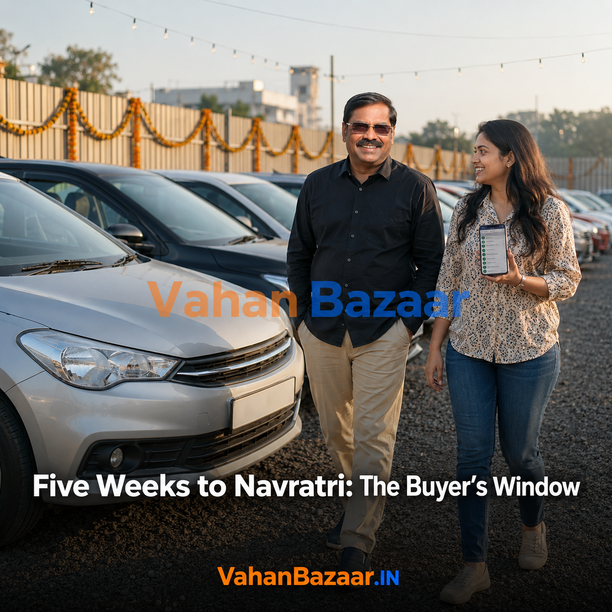 VahanBazaar explainer on the five-week pre-festive window before Navratri 2026 and how a used car buyer should use it for record checks, dues clearance and paperwork
