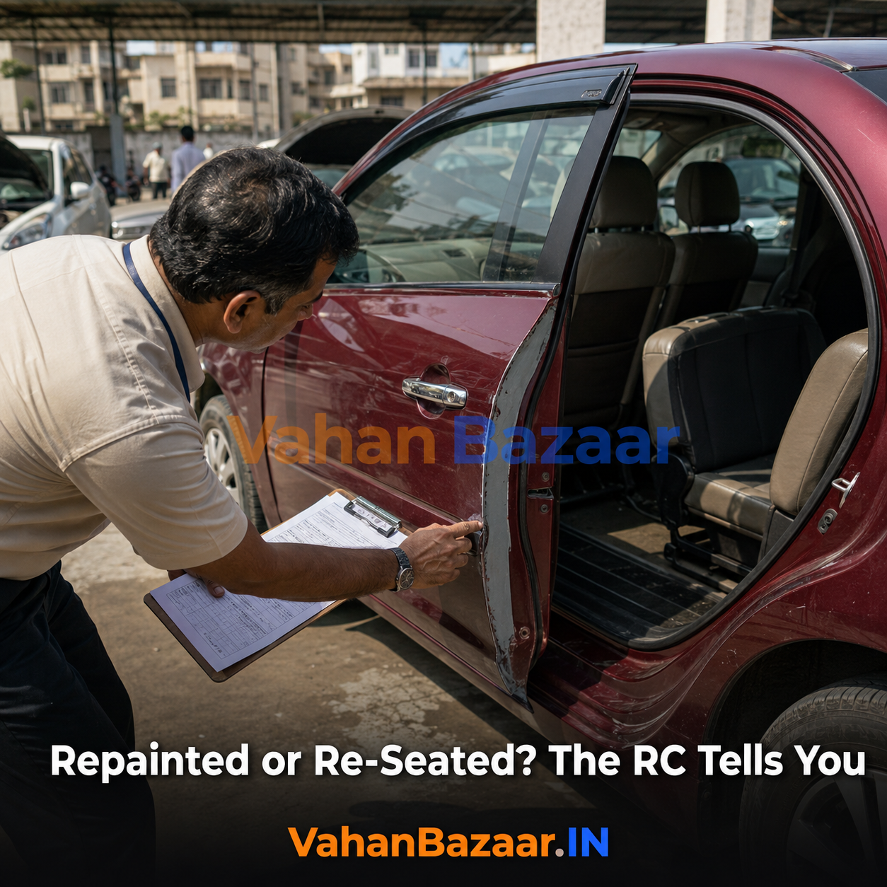 A used car whose physical colour, seating capacity and body type do not match the particulars recorded on its registration certificate