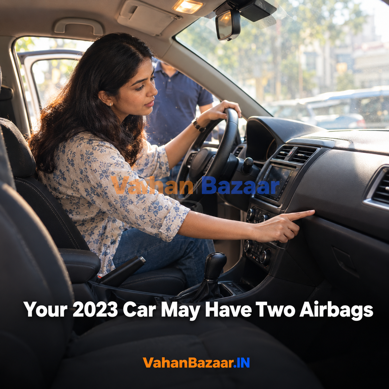 VahanBazaar explainer on why six airbags are not mandatory in India in 2026 and why the exact variant, not the model year, decides how many airbags a used car actually has