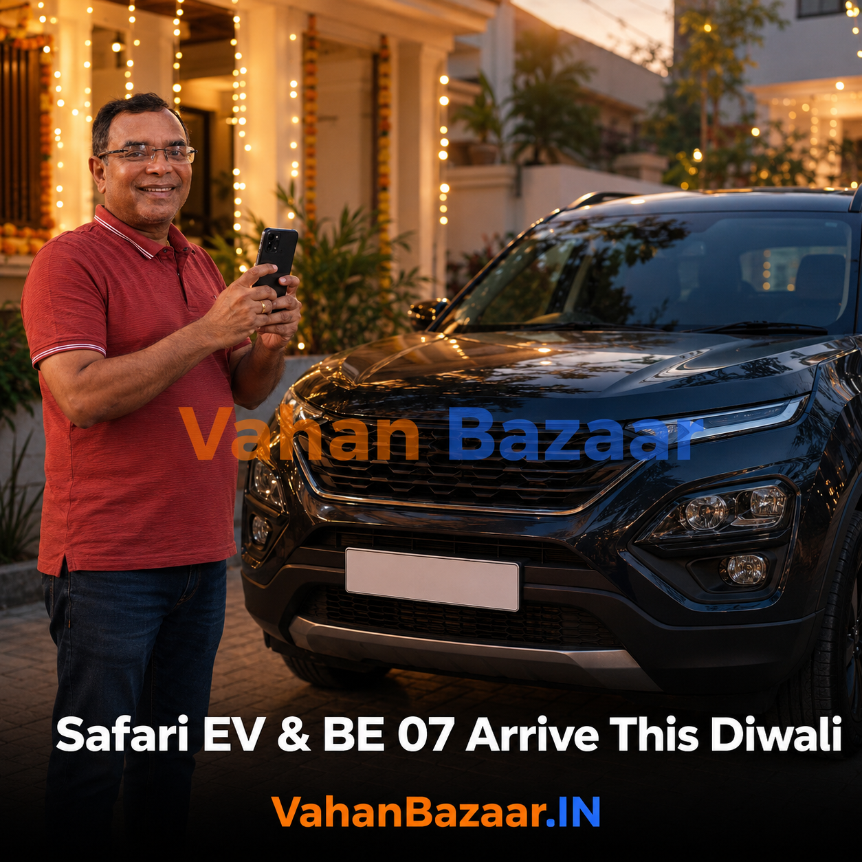 Tata Safari EV and Mahindra BE 07 electric seven-seater SUVs are expected around Diwali 2026 — a launch wave that typically softens resale value of current-generation cars, making now the moment for sellers to list a verified car