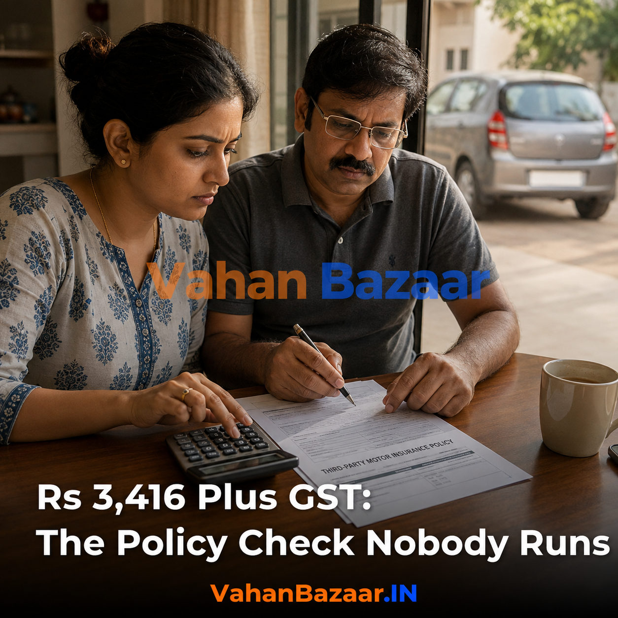VahanBazaar explainer on IRDAI third-party insurance premium rates by engine capacity and the insurance validity check every used car buyer in India should run before paying