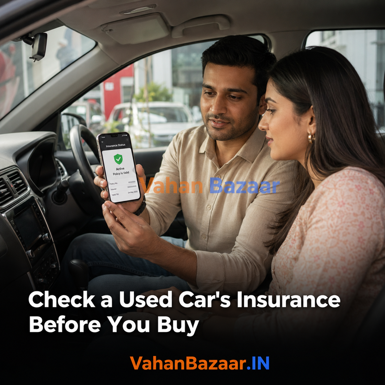 Confirm a used car has active, valid insurance by its registration number before you pay the seller — a lapsed policy becomes the new owner's problem on day one