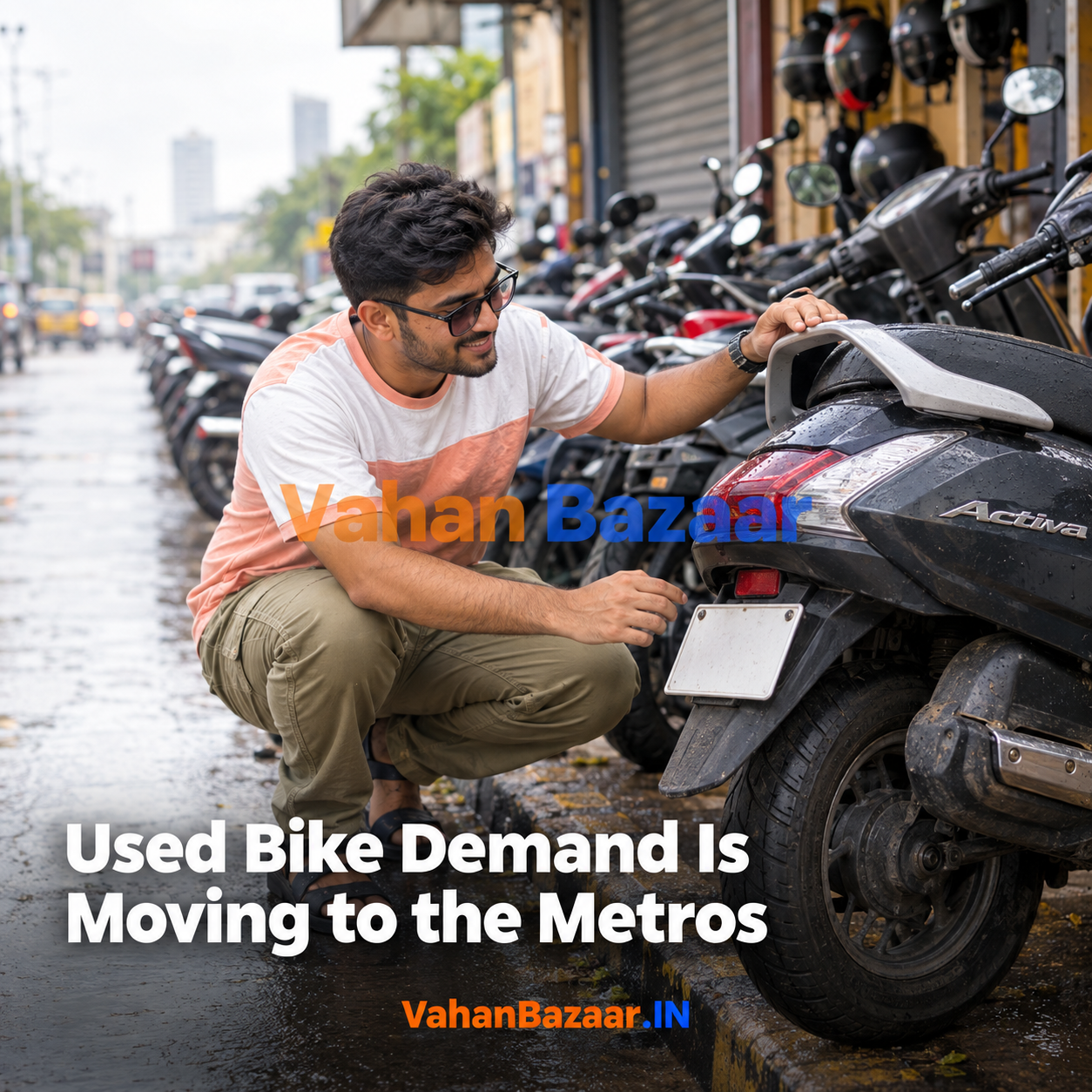 VahanBazaar analysis of used two-wheeler demand concentrating in Indian metros ahead of the festive season, and the record checks a used bike buyer should run before paying