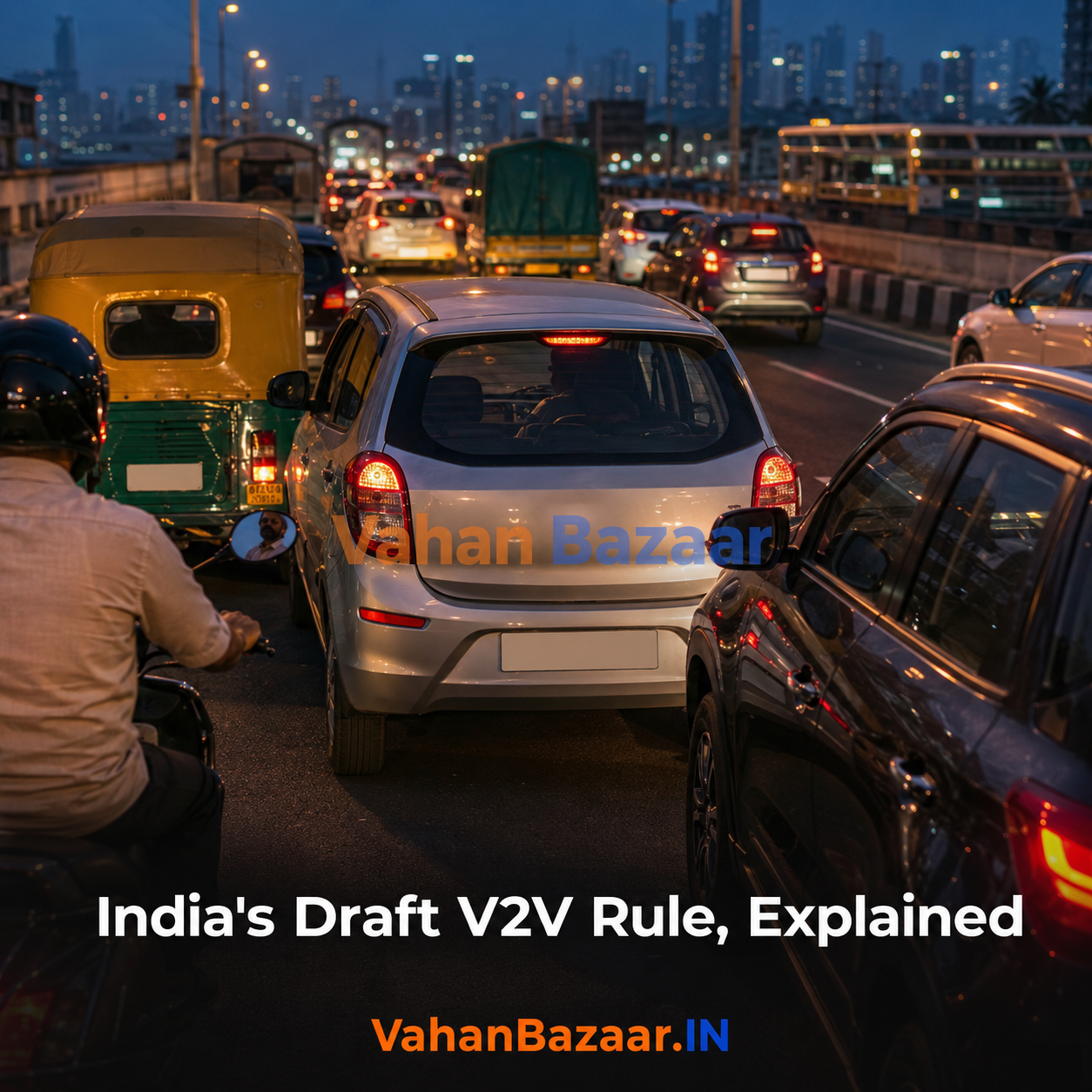 VahanBazaar explainer on India's draft AIS-230 vehicle-to-vehicle communication notification and what it means for used car buyers
