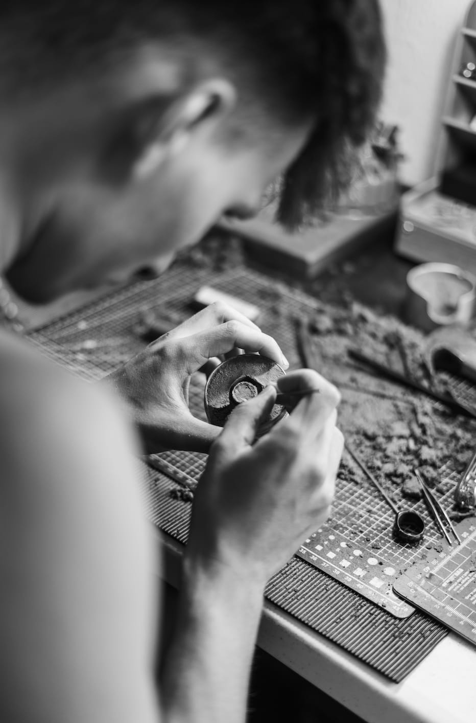 Ilya at work in the studio