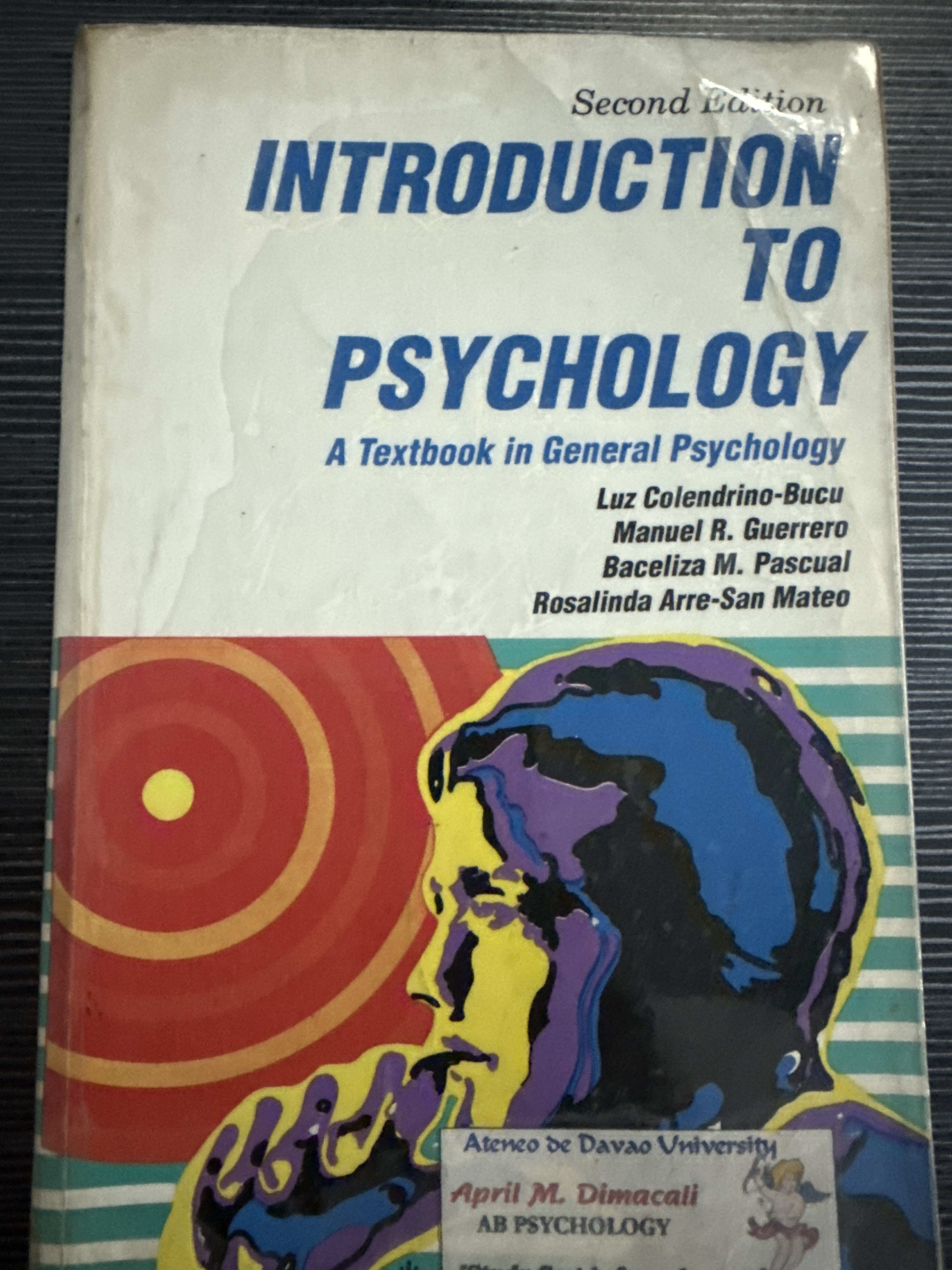Introduction to Psychology: A Textbook in General Psychology