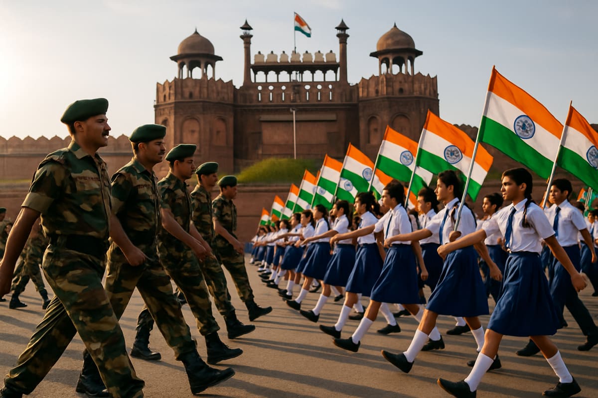 India Rehearses Independence Day Parade as August 15 Celebrations Near