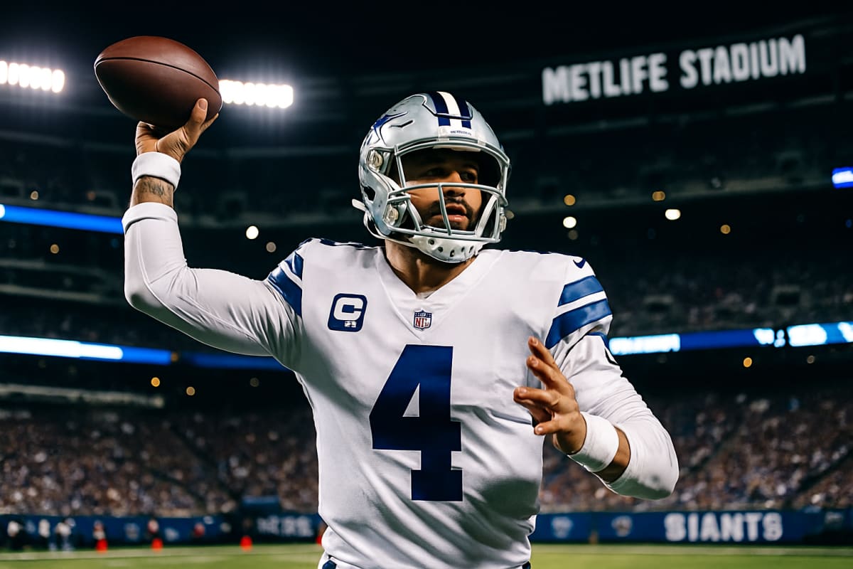 Prescott Leads Cowboys Past Giants in Divisional Road Win