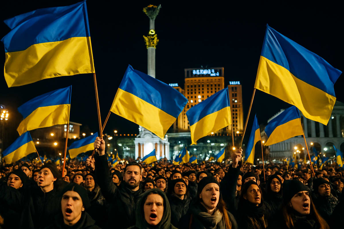 Thousands Protest Zelenskyy's Defense Minister Dismissal for Second Day