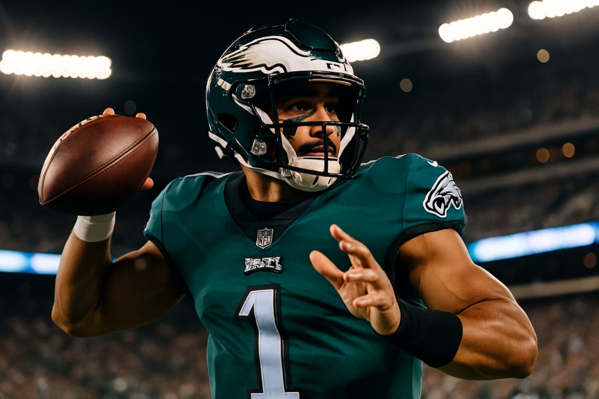 Hurts Powers Eagles Past Jaguars With Three Touchdowns
