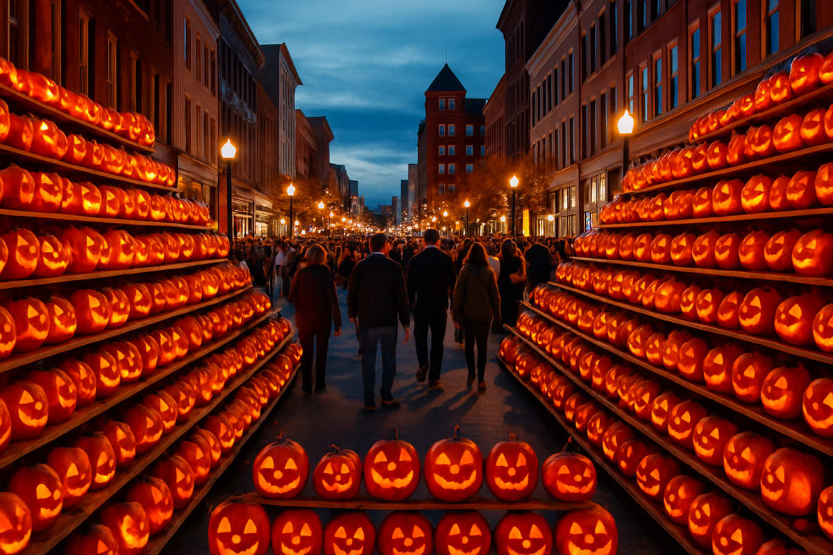 Keene's Pumpkin Festival Draws Thousands With Thousands of Glowing Jack-o'-Lanterns