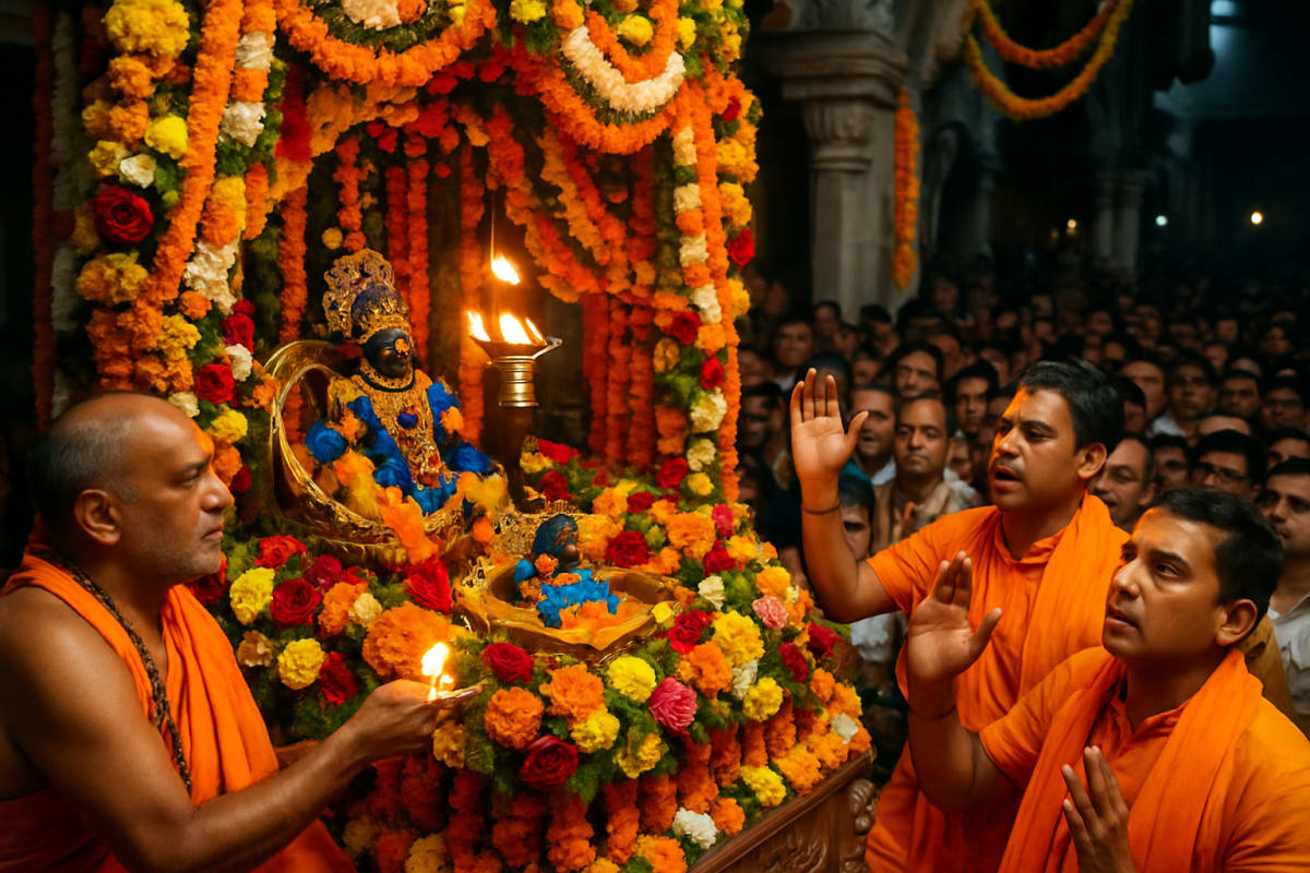 Millions Celebrate Krishna Janmashtami at Indian Temples