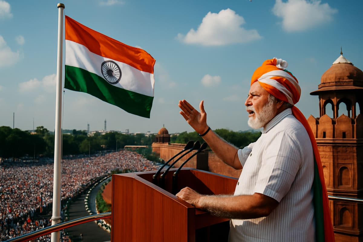 Modi Addresses Nation From Red Fort on India's 80th Independence Day