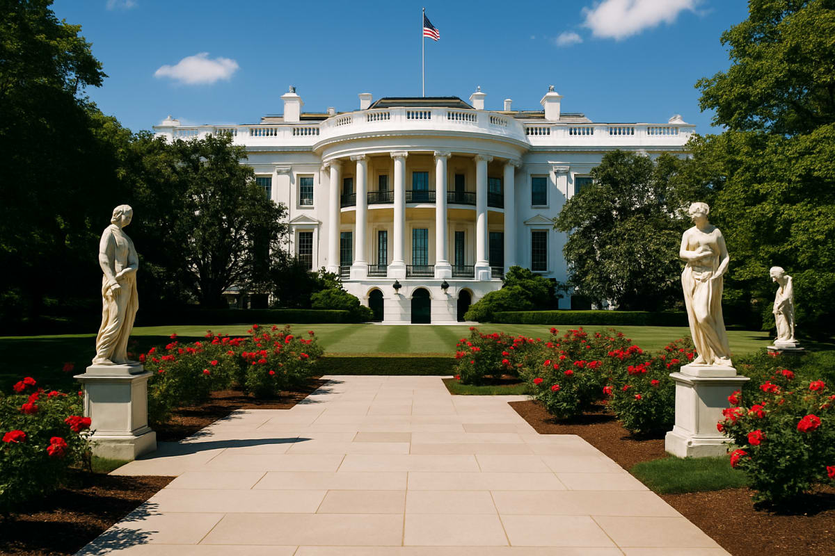 White House Rose Garden Reopens With Stone Terrace, Fewer Roses