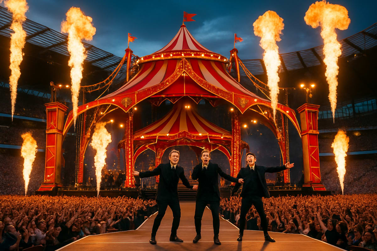 Take That's Circus Live at Etihad Stadium Draws 60,000 as Second Manchester Show Sells Out