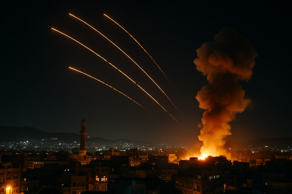 Saudi Coalition Strikes Houthi Targets in Sanaa Over Airport Attacks