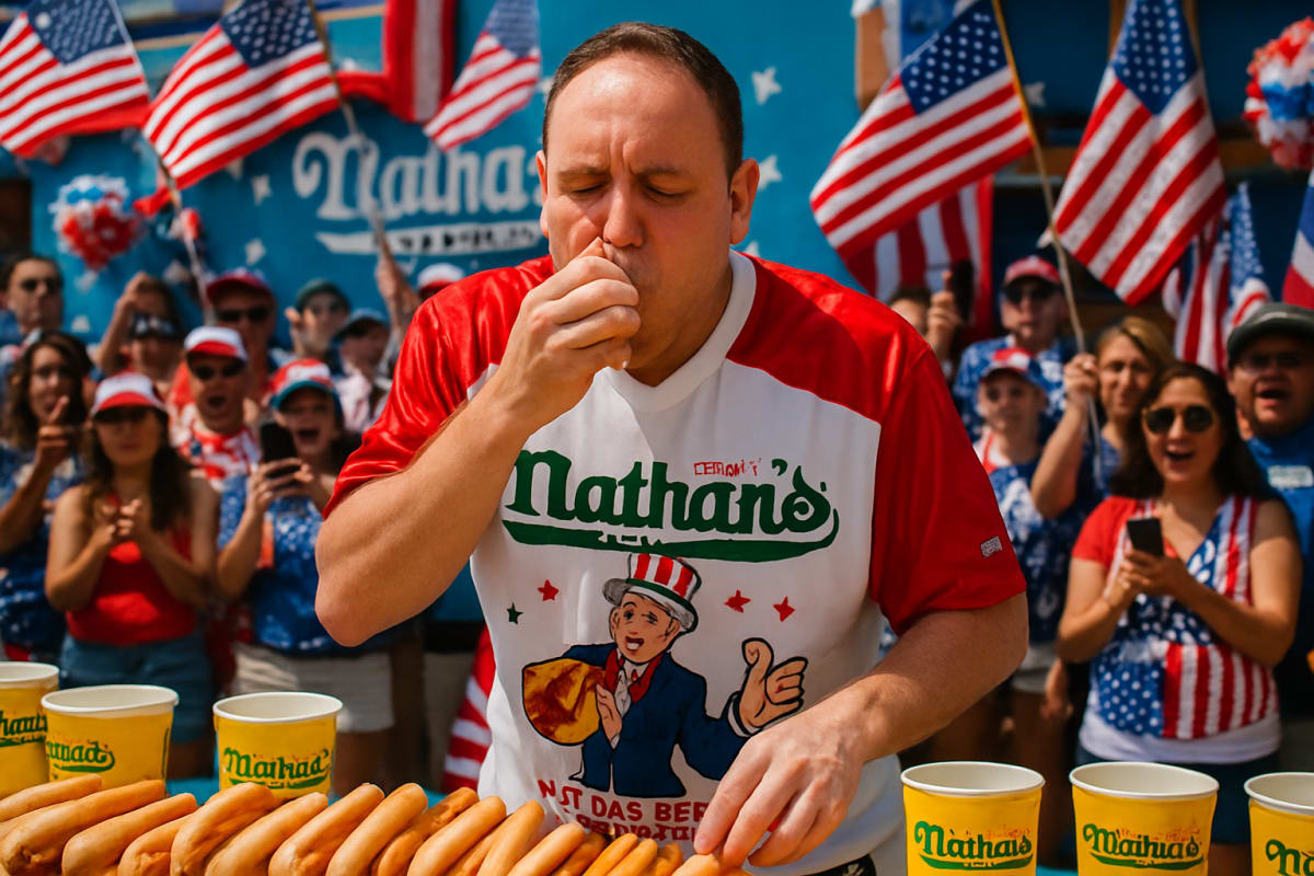 Chestnut Defends Title at Nathan's Hot Dog Contest on Coney Island