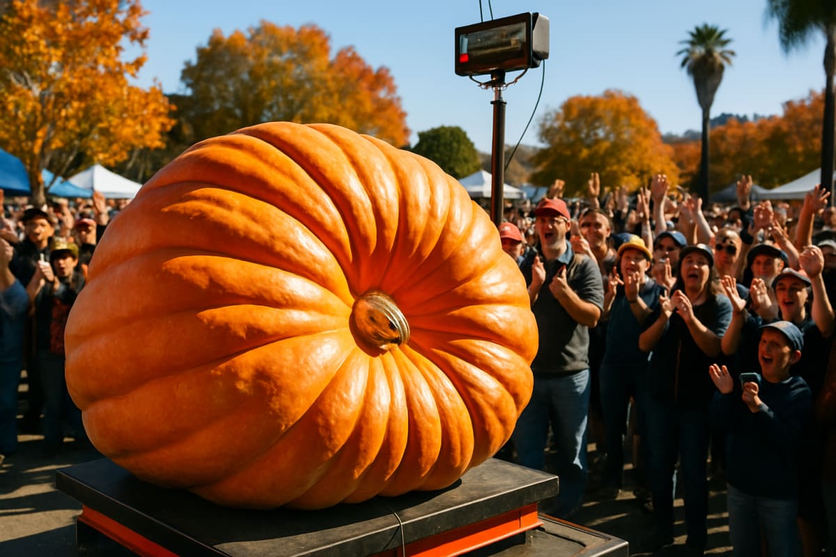 Giant Pumpkin Breaks 2,000 Pounds at Half Moon Bay Championship