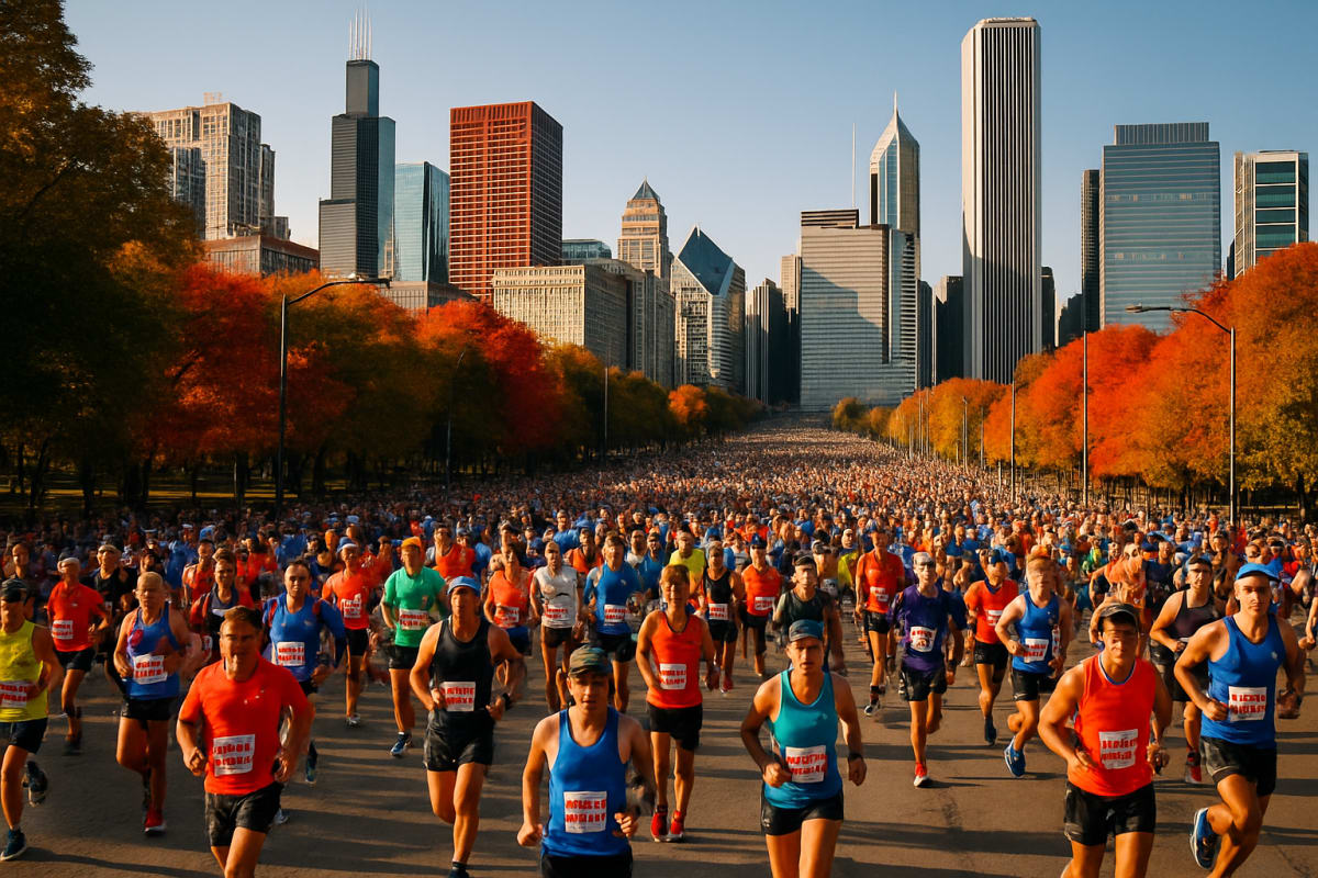 50,000 Runners Chase Records at 48th Chicago Marathon