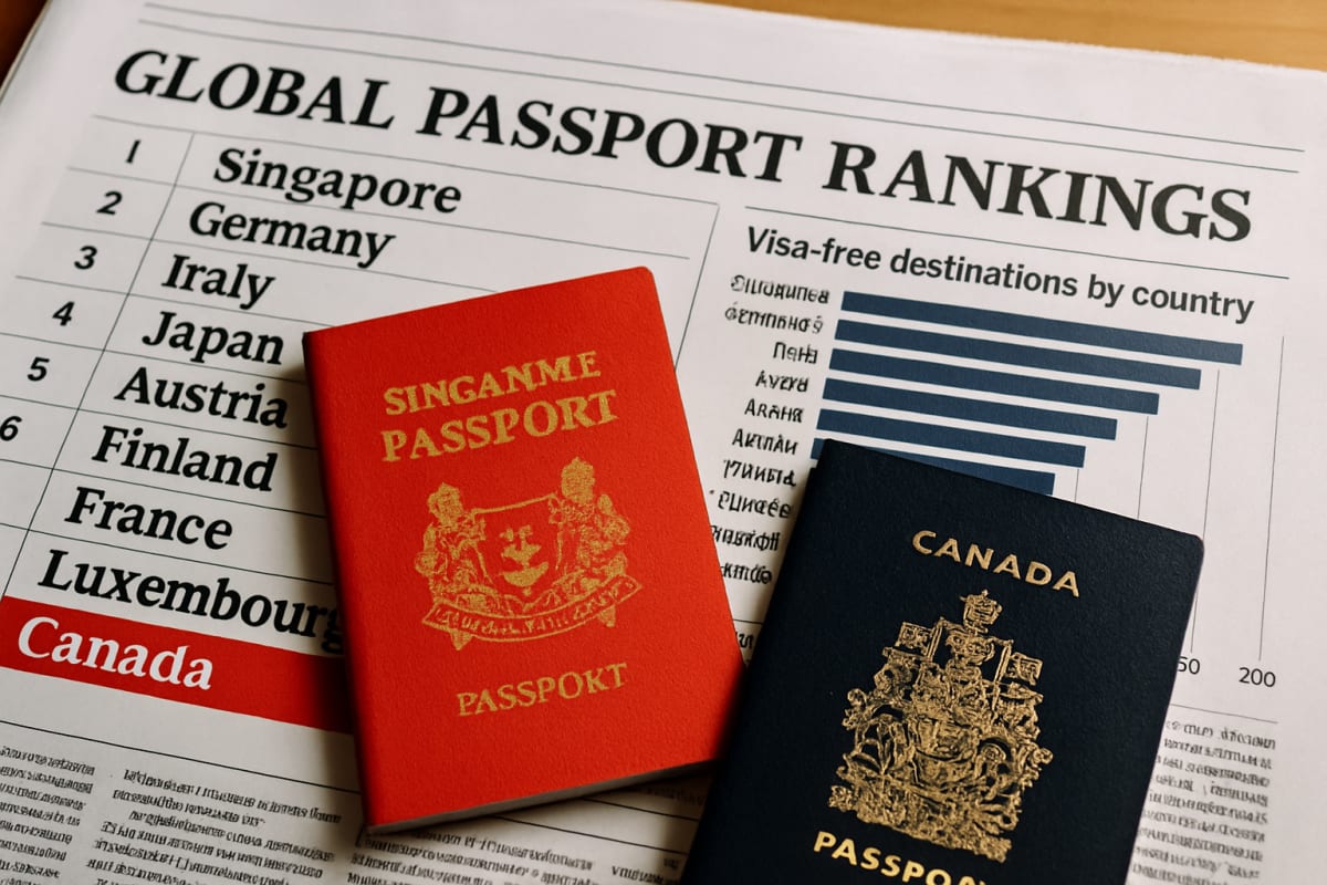 Canada Keeps Top-10 Passport Ranking as Singapore Leads Global Index