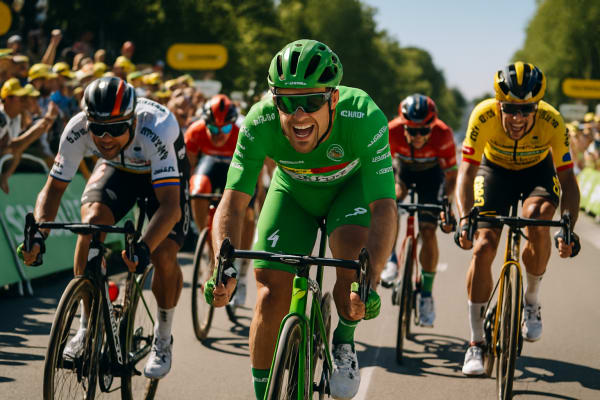 Pedersen Defends Green Jersey in Tour de France Sprint Showdown