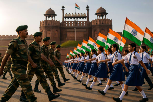 India Rehearses Independence Day Parade as August 15 Celebrations Near
