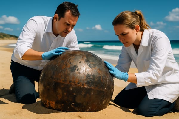 Metal Spheres From Space Wash Up on Australian Beaches