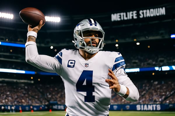 Prescott Leads Cowboys Past Giants in Divisional Road Win
