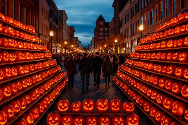 Keene's Pumpkin Festival Draws Thousands With Thousands of Glowing Jack-o'-Lanterns