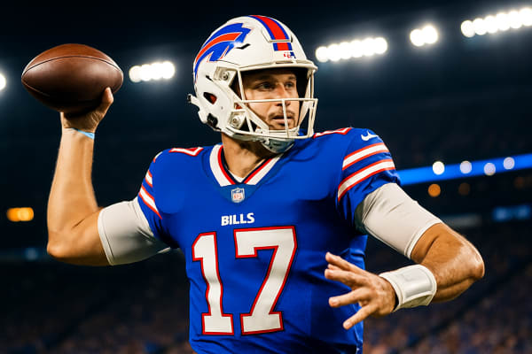Allen Leads Bills to 5-0 With Three TDs Against Patriots