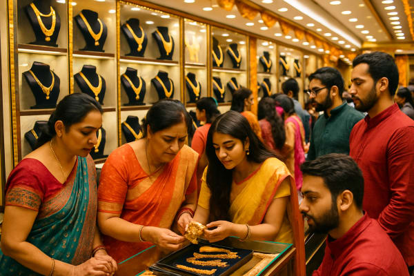 Gold Buying Surges Ahead of Karwa Chauth as Jewellers Report Festival Demand