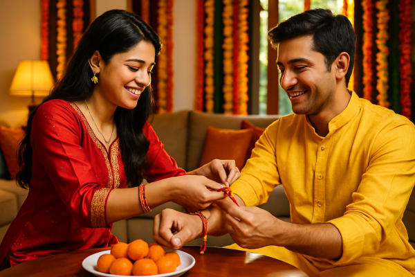 Millions Celebrate Raksha Bandhan as Sisters Tie Rakhis to Brothers Across India