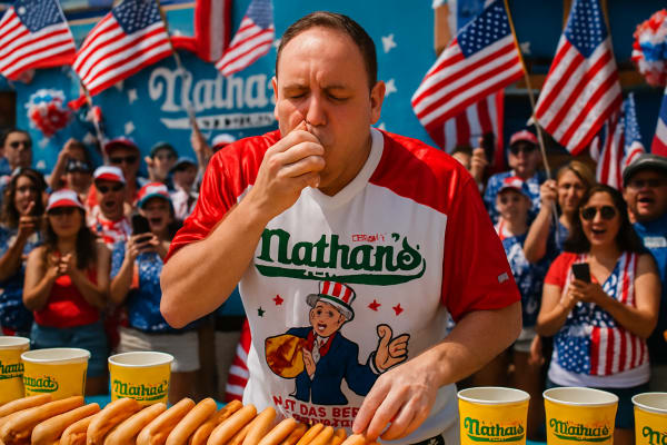 Chestnut Defends Title at Nathan's Hot Dog Contest on Coney Island