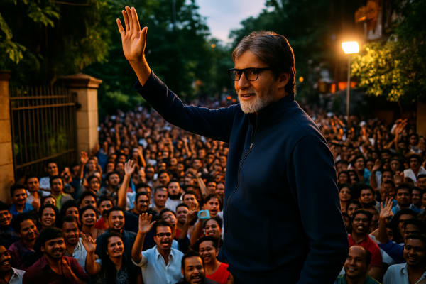 Amitabh Bachchan Greets Fans at 84th Birthday Celebration