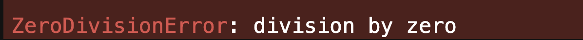 Exceções em Python zero division