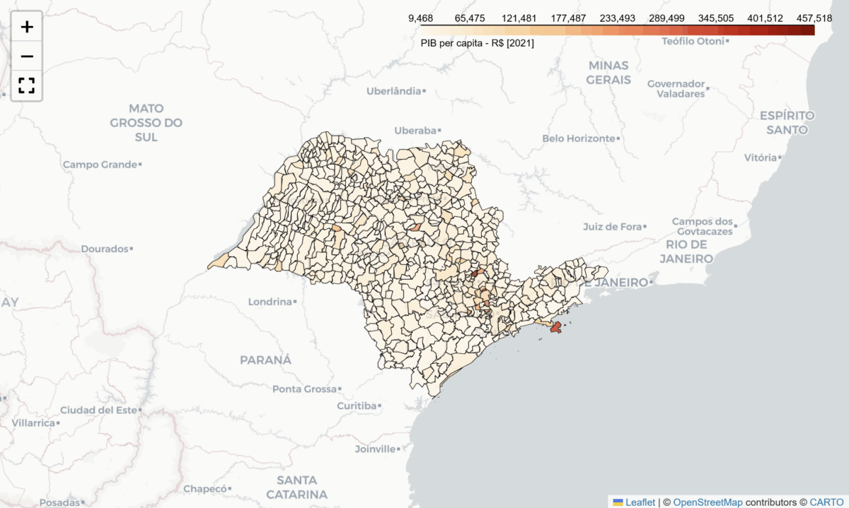 Qual é o maior PIB de São Paulo? Descubra Criando um Mapa Interativo com Python